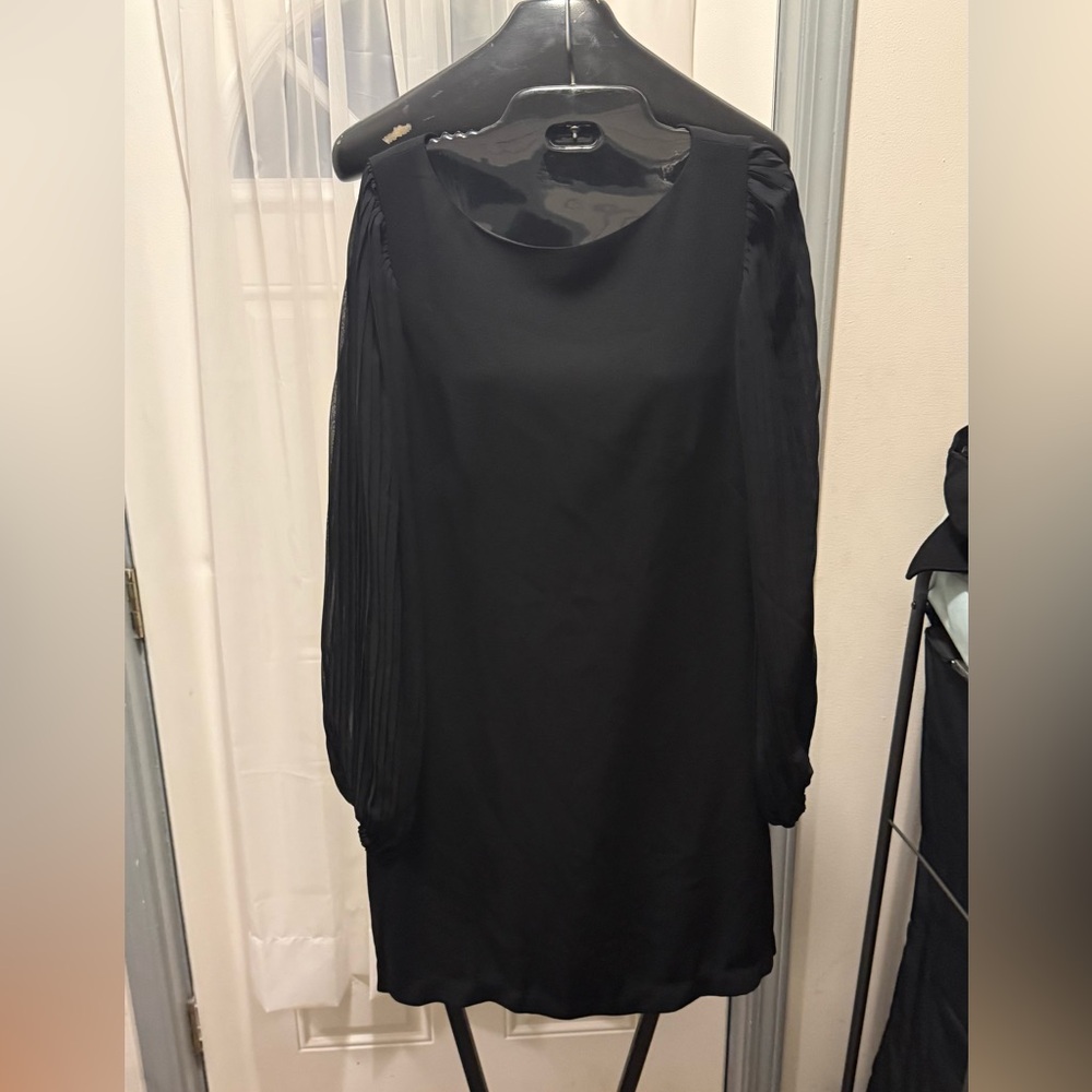 White House Black Market Black Long Sleeve Dress